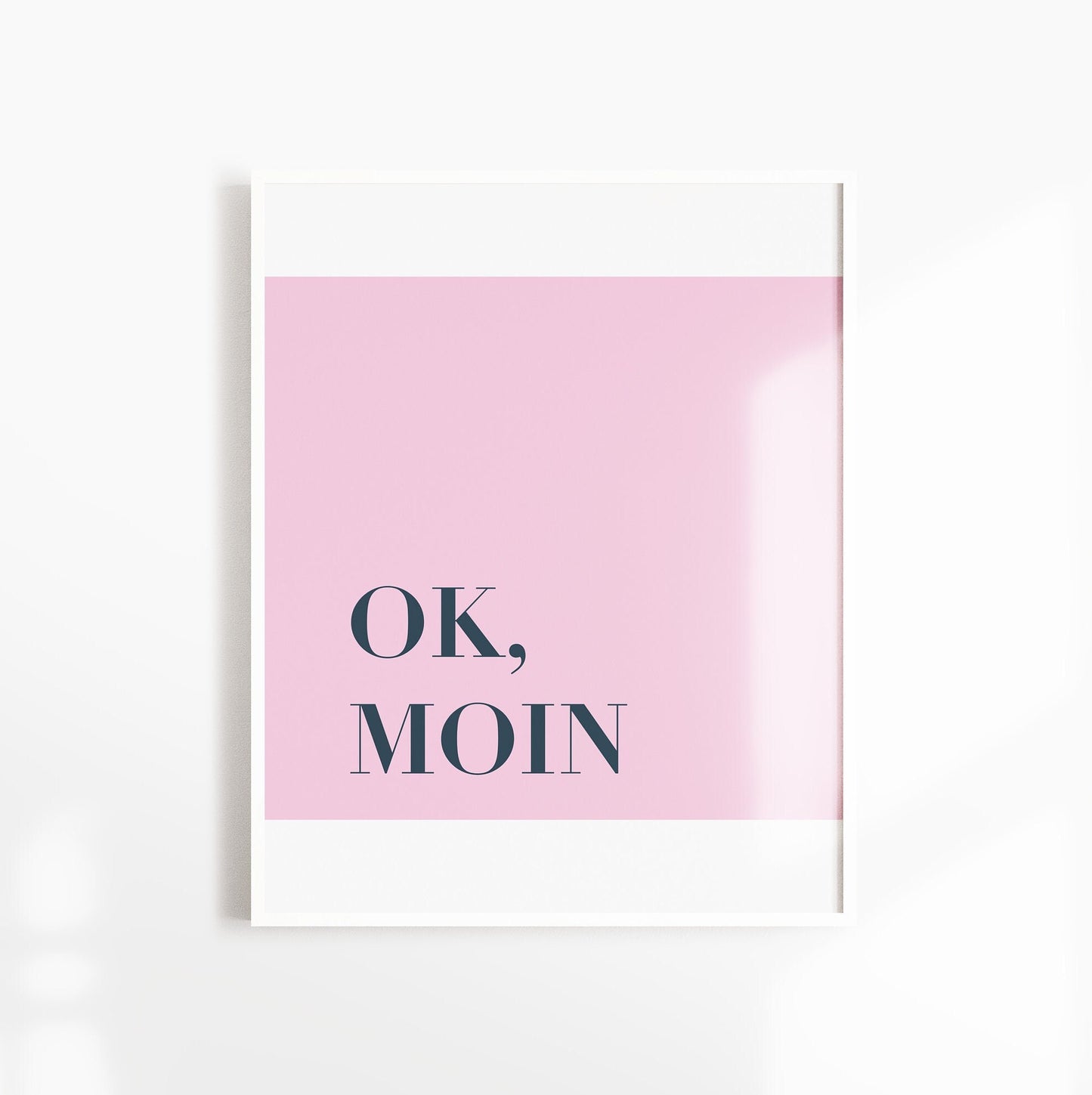 Poster, Spruch, "Ok, Moin", maritim, Typografie, Designprint, Wallart, Wanddeko, Moin, Digitaldruck, Print