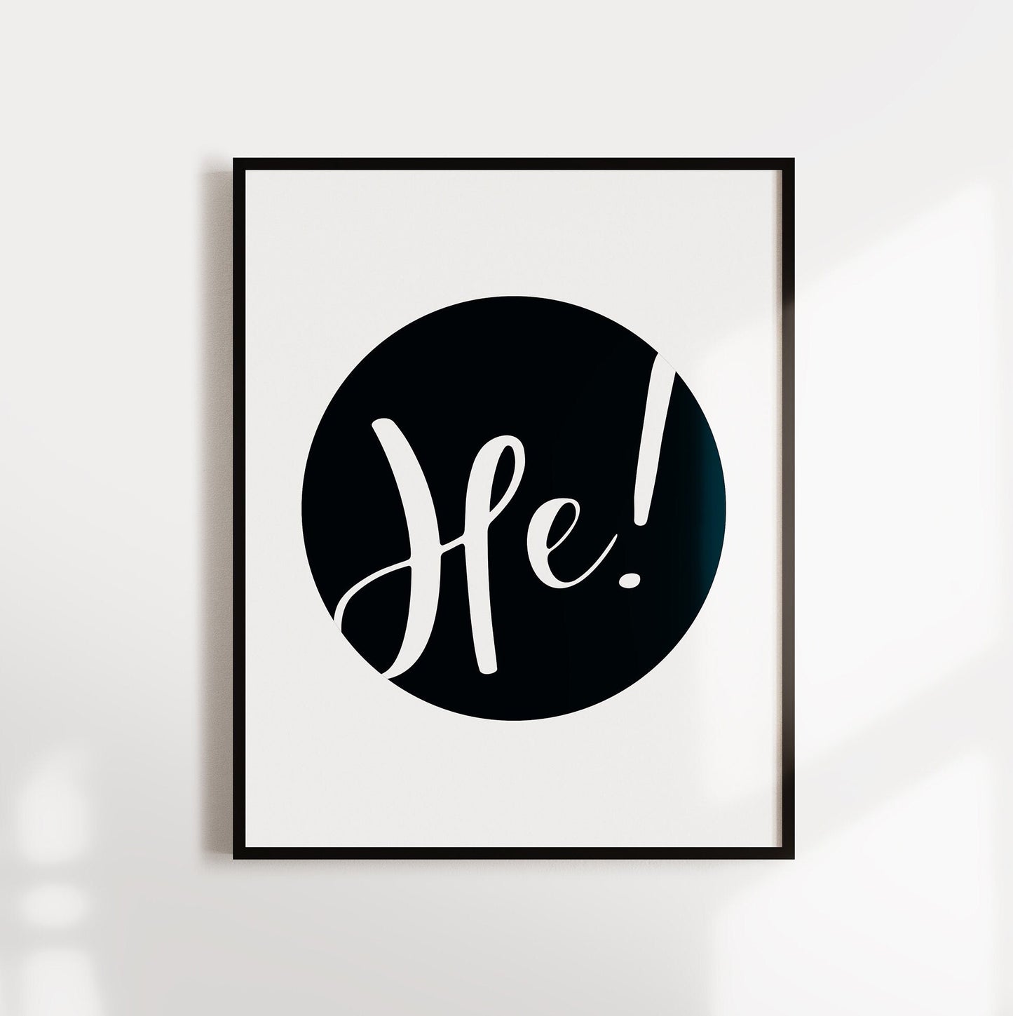 Poster, Spruch, Wort, "He!", norddeutsch, maritim, Typografie, Designprint, Wallart, Wanddeko, Digitaldruck, Print