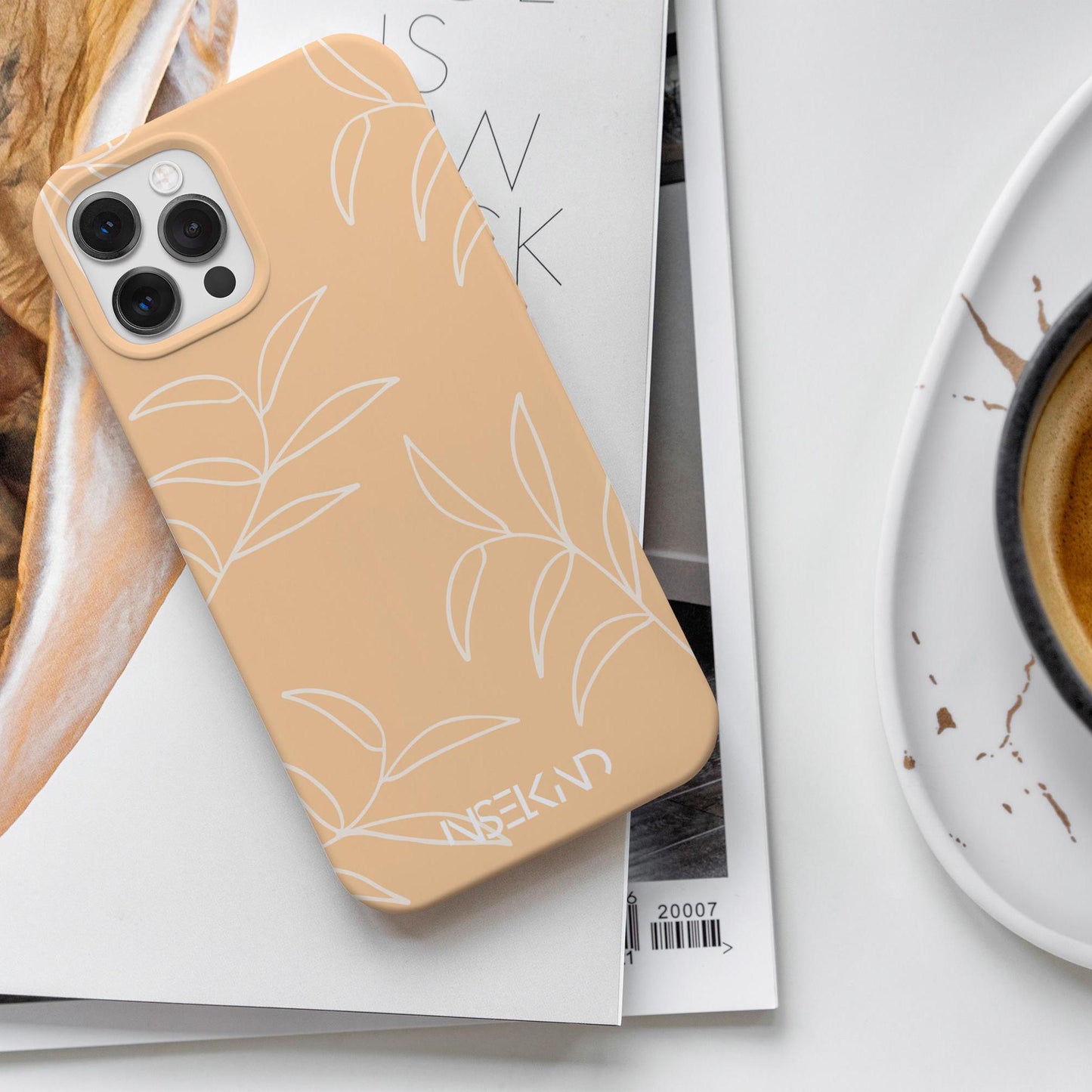 Handyhülle, Smartphone Case, Design, orange, Floral