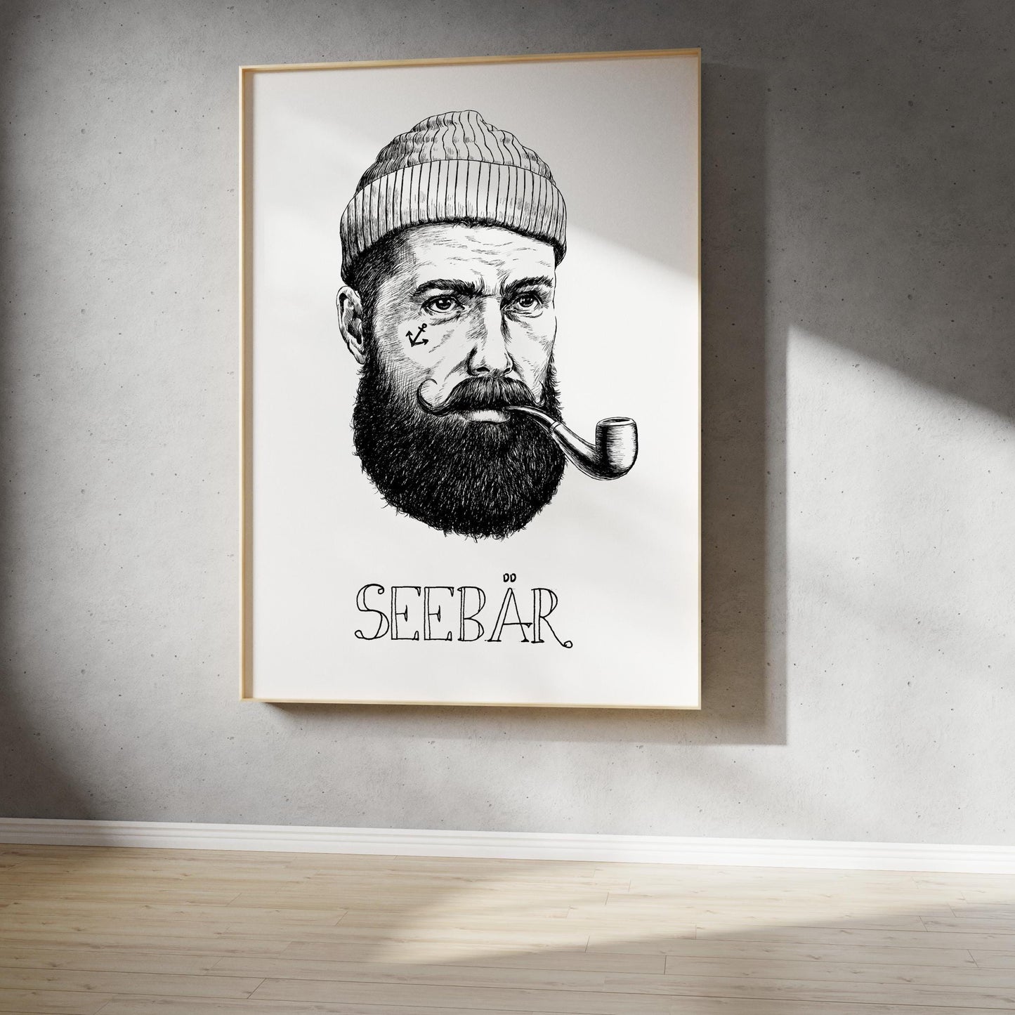 Poster, "Seebär", modern, text, Wallart, wall art prints, printable wallart, artprint