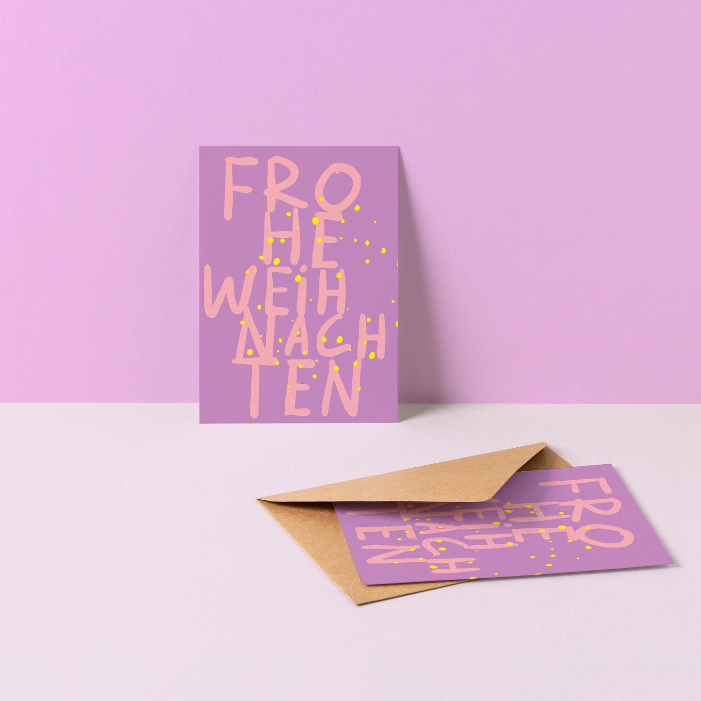 Postkarte, Weihnachten, Spruch "Frohe Weihnachten"