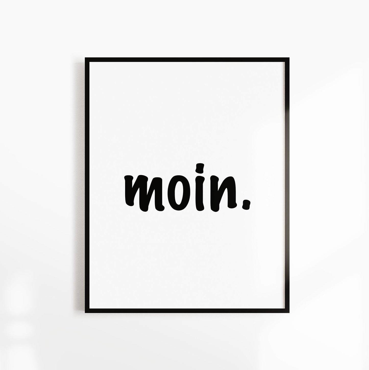 Poster, "Moin", Typografie, Plattdeutsch, maritim, Print, Wallart, Wanddeko, Digitaldruck, Designprint
