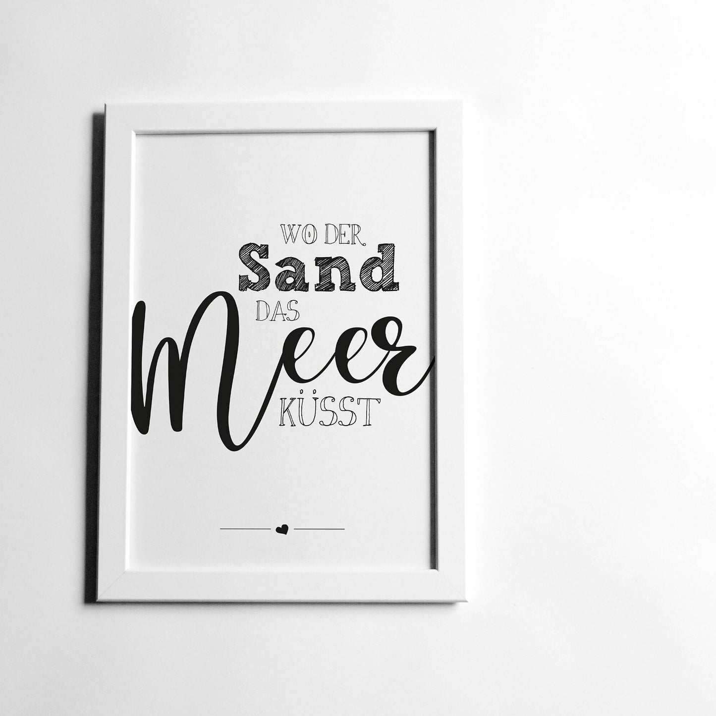 Poster "Wo der Sand das Meer küsst"