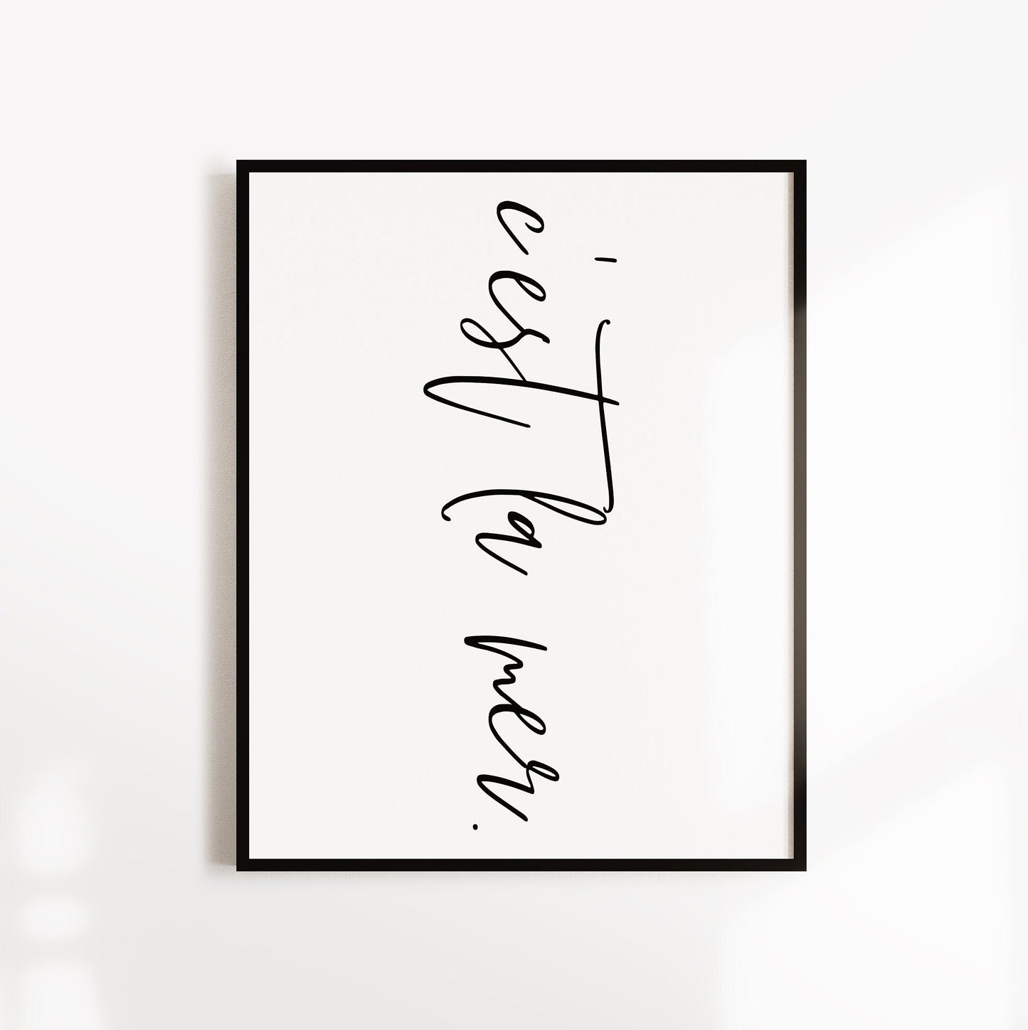 Poster, Spruch, "c'est la mer", Typografie, minimalistisch, maritim, Designprint, Wallart, Wanddeko, Digitaldruck, Print, französisch, Meer