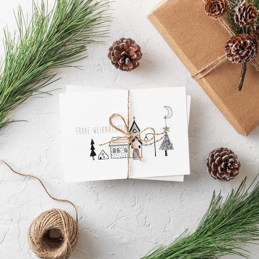 Postkarte, Weihnachten,"Frohe Weihnachten"