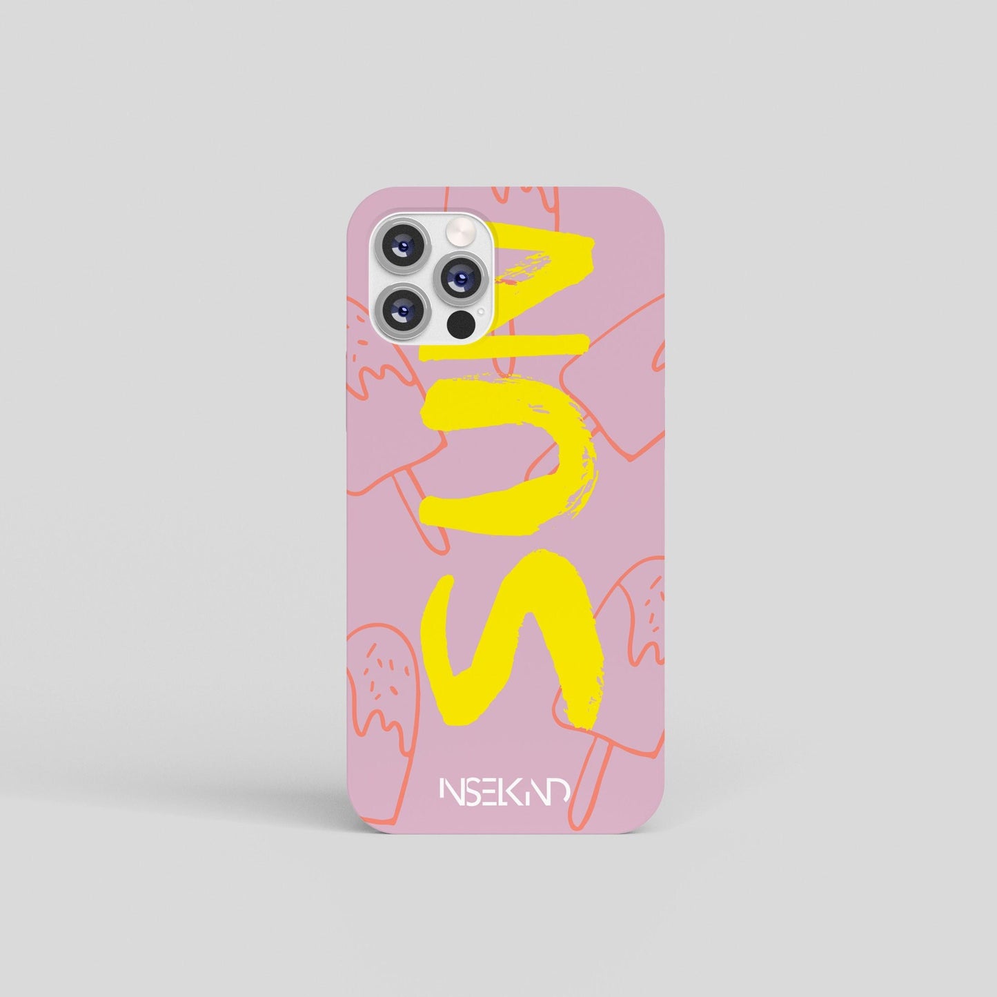 Handyhülle, Smartphone Case, Design, rosa, SUN, Eis am Stil