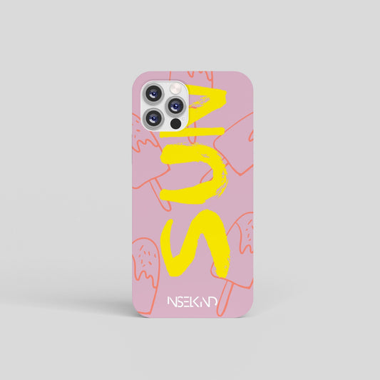 Handyhülle, Smartphone Case, Design, rosa, SUN, Eis am Stil