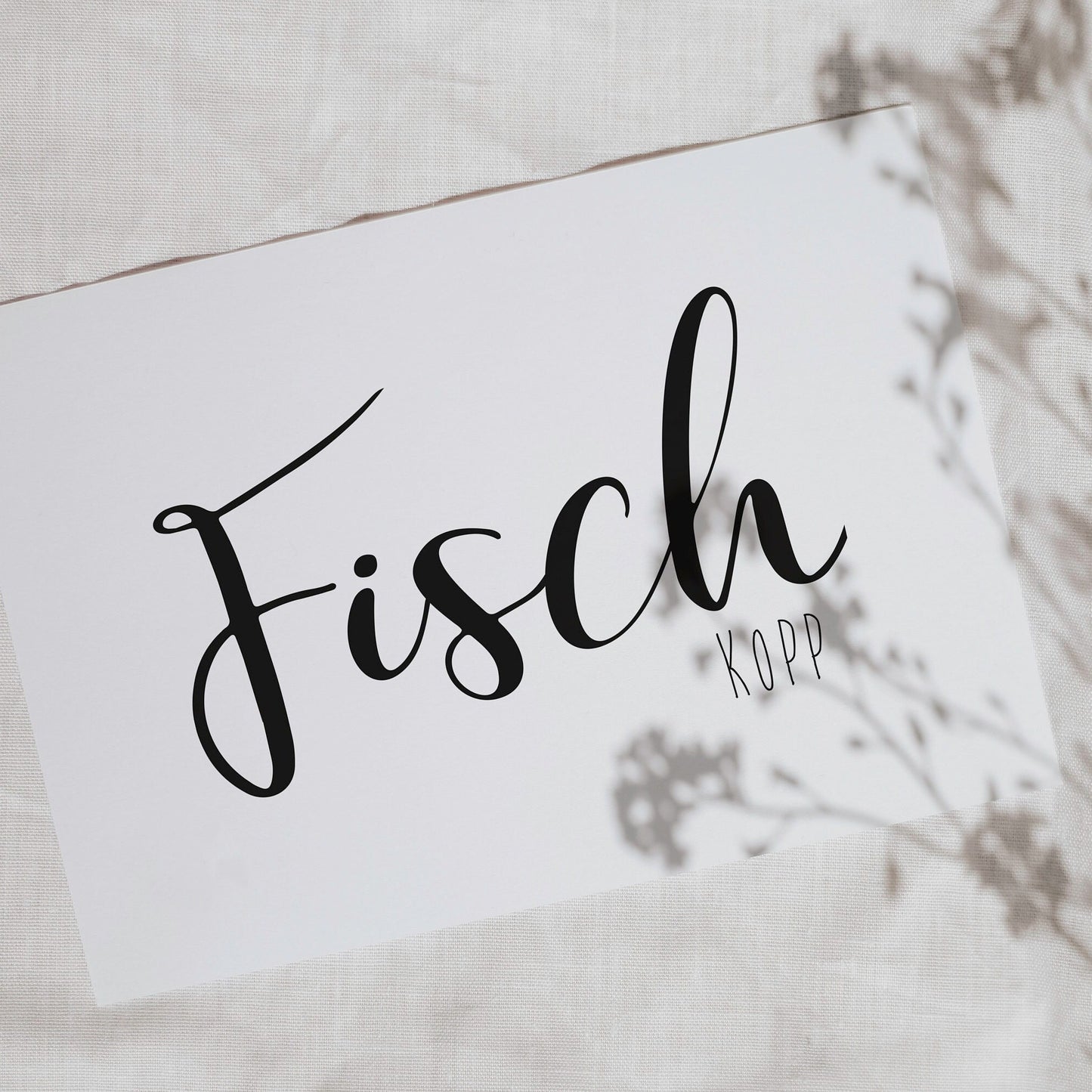 Postkarte, plattdeutscher Spruch "Fischkopp"