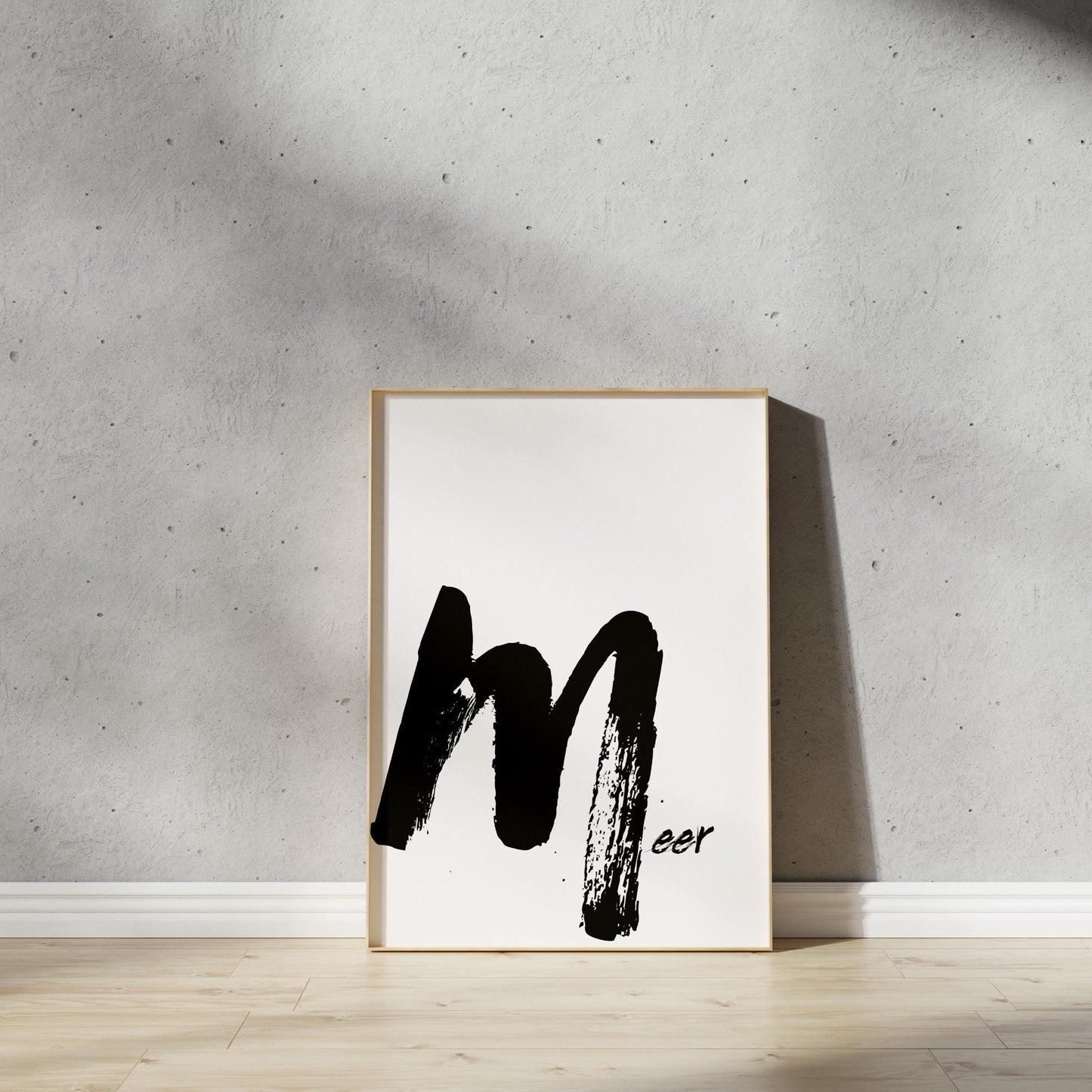 Poster, Meer, Spruch, Typo Poster, maritim, Meer Liebe, Meer Poster, Wanddeko, Print, Schriftzug