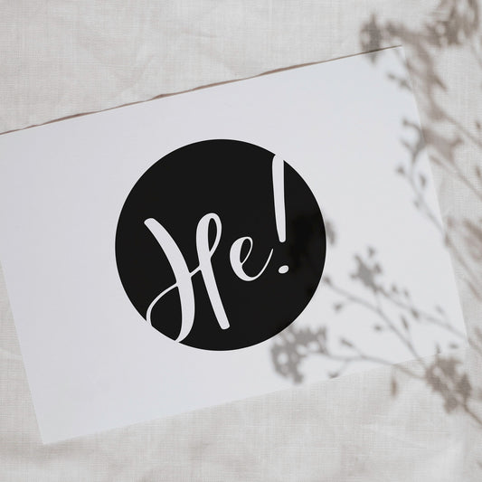 Postkarte "He!"